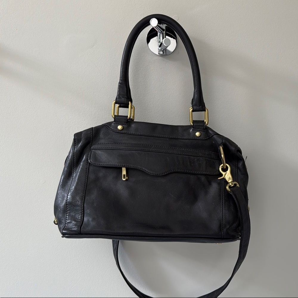 Rebecca Minkoff Black leather MAB Satchel handbag